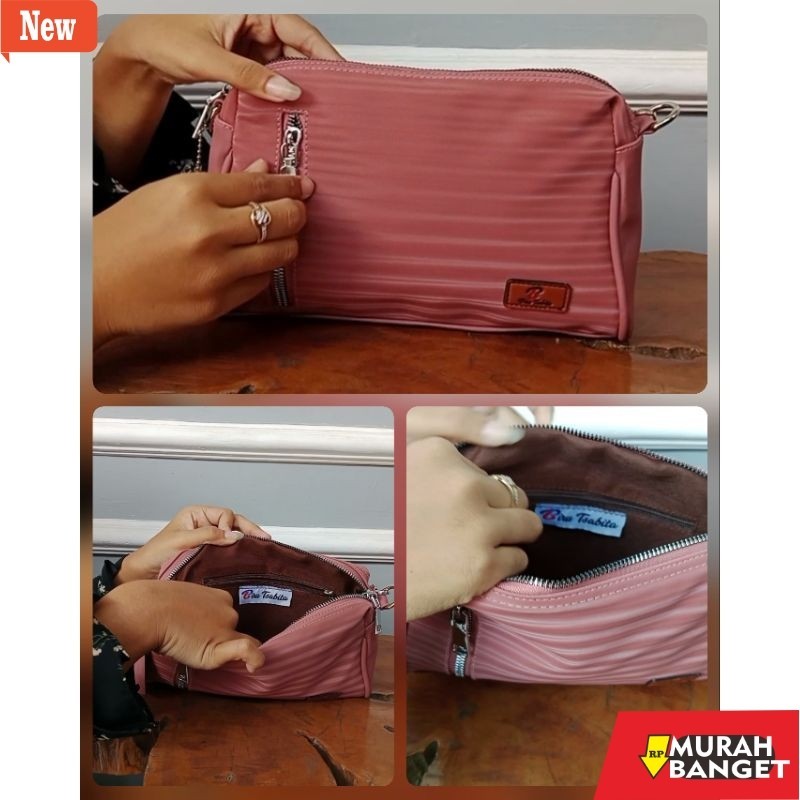 tas selempang wanita shopee haul PUSAT GROSIR  TAS INARA BIRU TSABITA / INARA BAG BIRU TSABITA / TAS