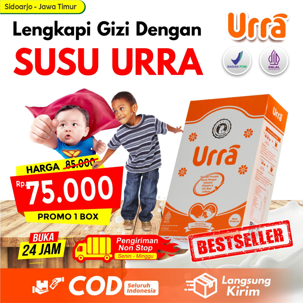 

Bisa COD Urra Paket 1 BOX Susu Urra Jawa Timur - Meningkatkan Nafsu Makan Dan Berat Badan Pada Anak