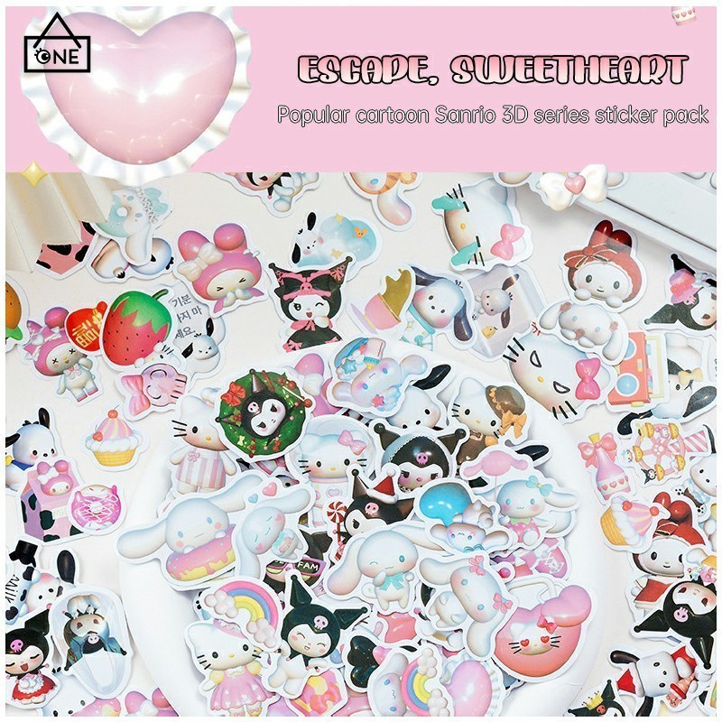 

COD❤️Sanrio 3D Stiker Lucu Stiker Buku Besar Buku Harian Bahan Dekoratif Bahan Dekoratif Cangkir Air