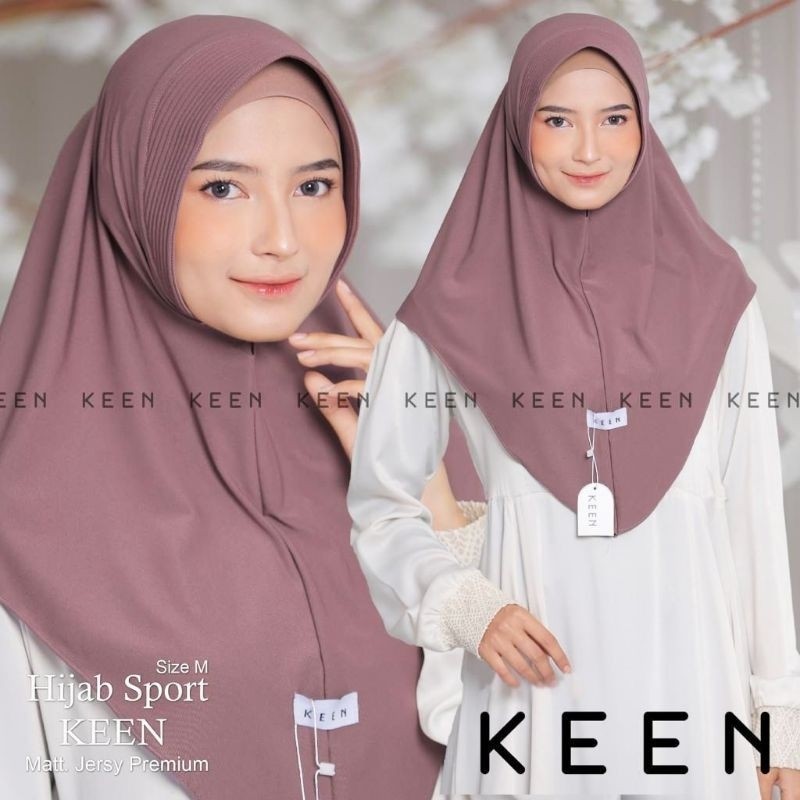 NEW HIJAB BERGO SPORT KEEN JILBAB INSTAN JERSEY PREMIUM