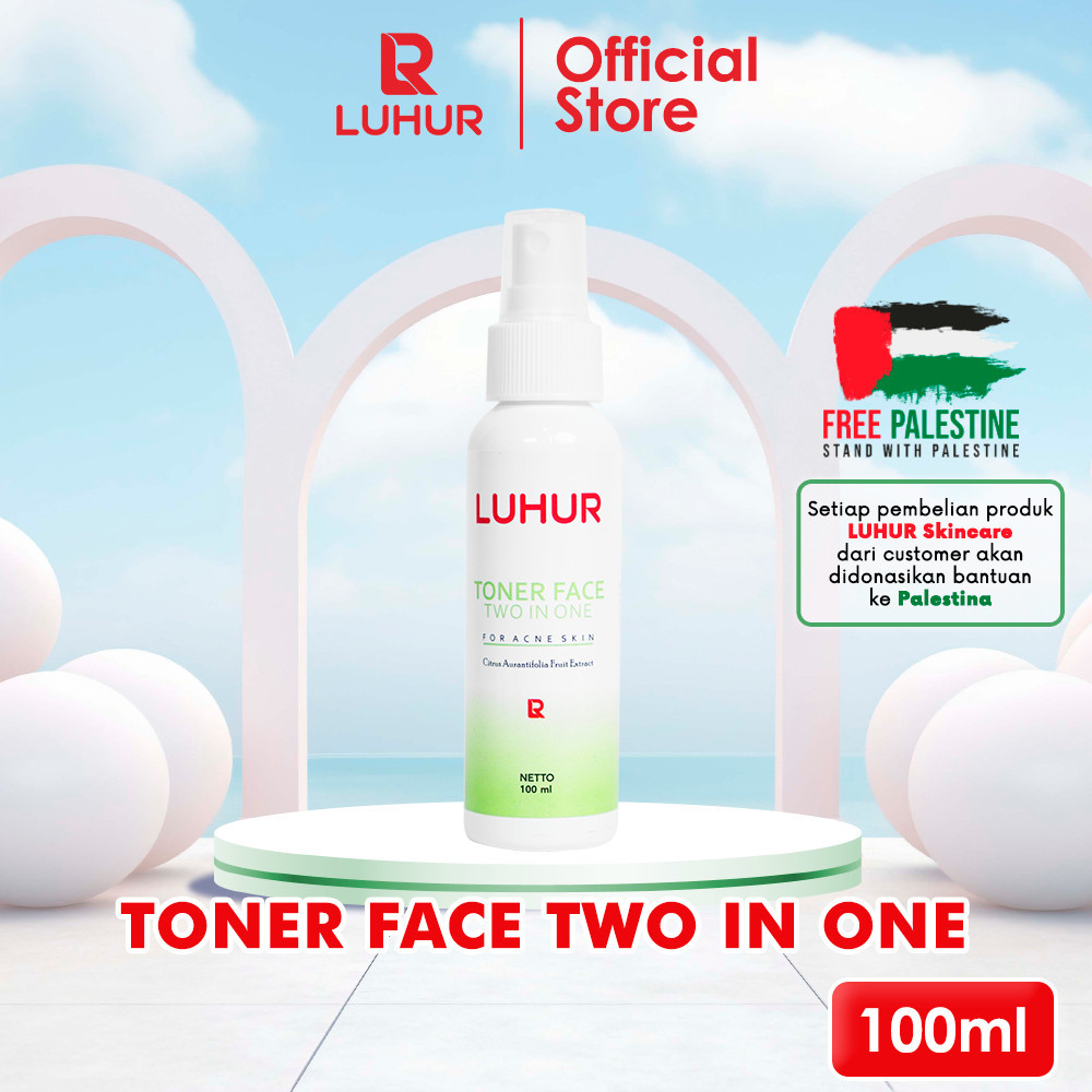 Toner Face Two In One LuhurSkincare AMAN BPOM Pembersih Kulit Wajah Berjerawat Bruntusan BuMil BuSui