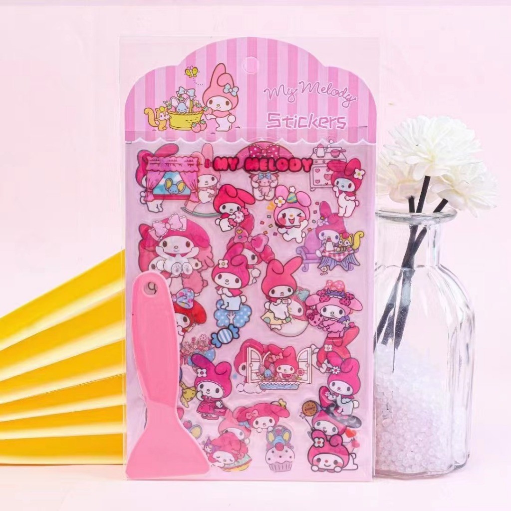 

VIRAL 1 SET STICKER DIY MOTIF SANRIO & KARTUN + SPATULA / CREATIVE DIY STICKER SET PLUS SPATULA