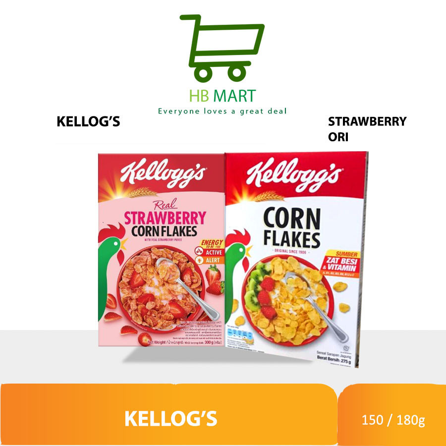 

KELLOGG'S CORN FLAKES CLASSIC 150GR / STRAWBERRY 180G