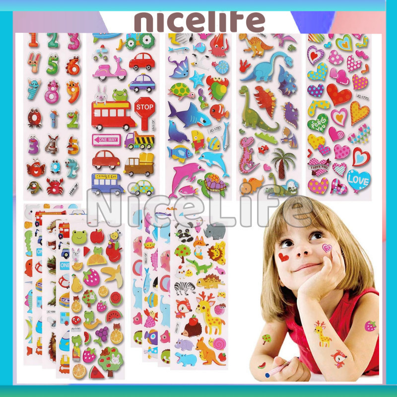 

Stiker Timbul / Stiker 3D Karakter Mainan Perempuan Laki-Laki / Stiker Mainan Anak / Hello Kitty Girl Mermaid