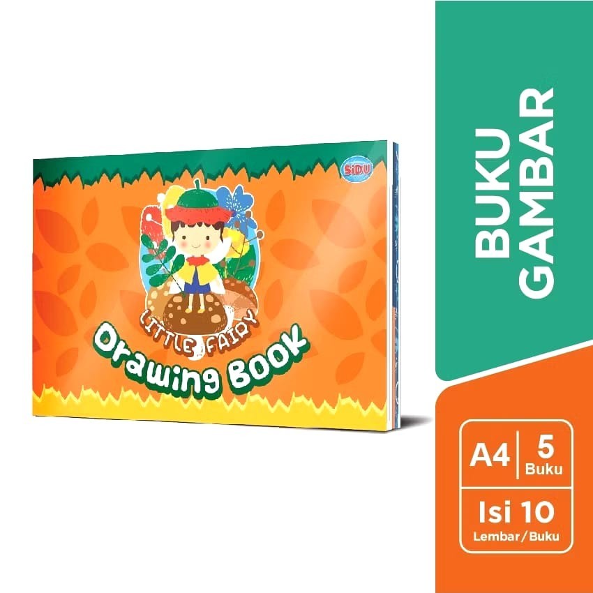 

Buku gambar Sidu A4 Perpack isi 5 Pcs | Drawing Book A4 Sinar Dunia