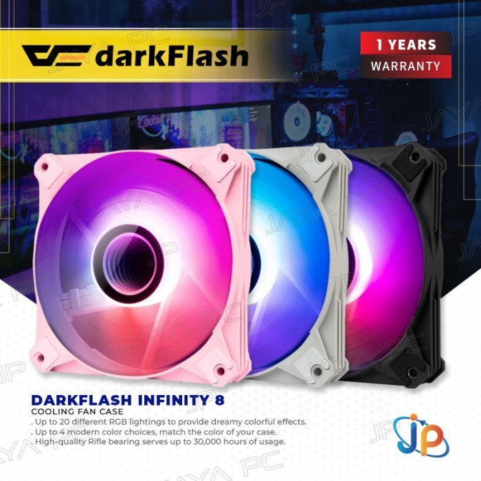 darkFlash Infinity 8 PWM ARGB Led Cooler Fan Case - Fan Casing 12cm