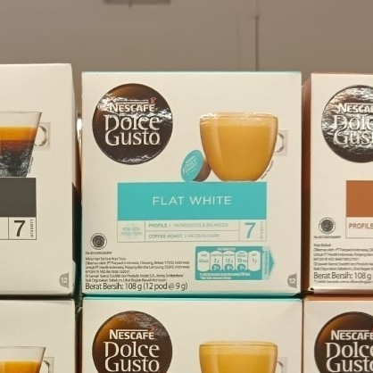 

nescafe dolce gusto flat white isi 12 capsule kopi coffee