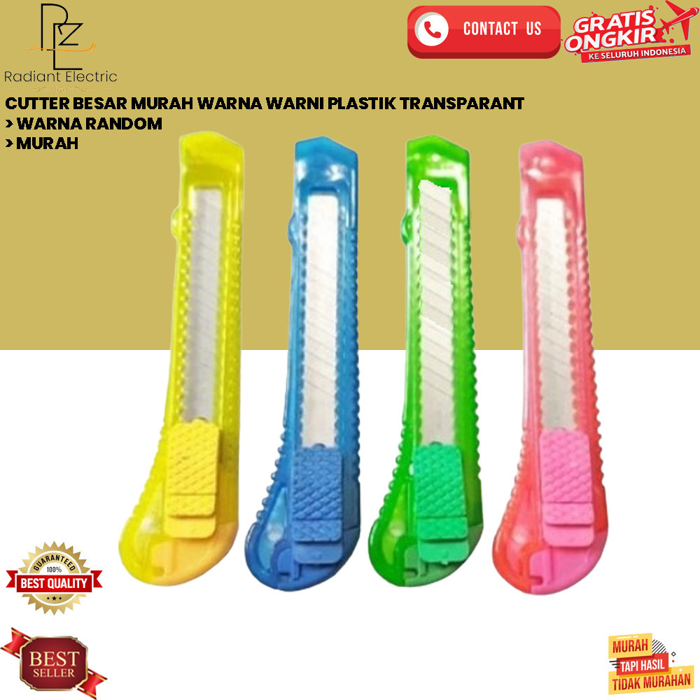 

CUTTER BESAR MURAH WARNA WARNI PLASTIK TRANSPARANT [RE]