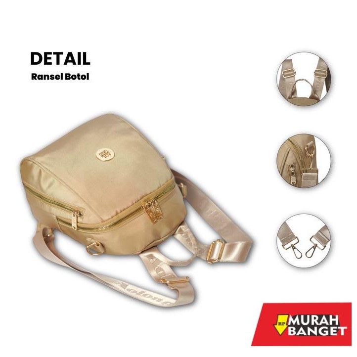 tas ransel wanita import RANSEL BOTOL Tas Ransel Sekolah Wanita 0206#- Backpack Cewek Berukuran Seda