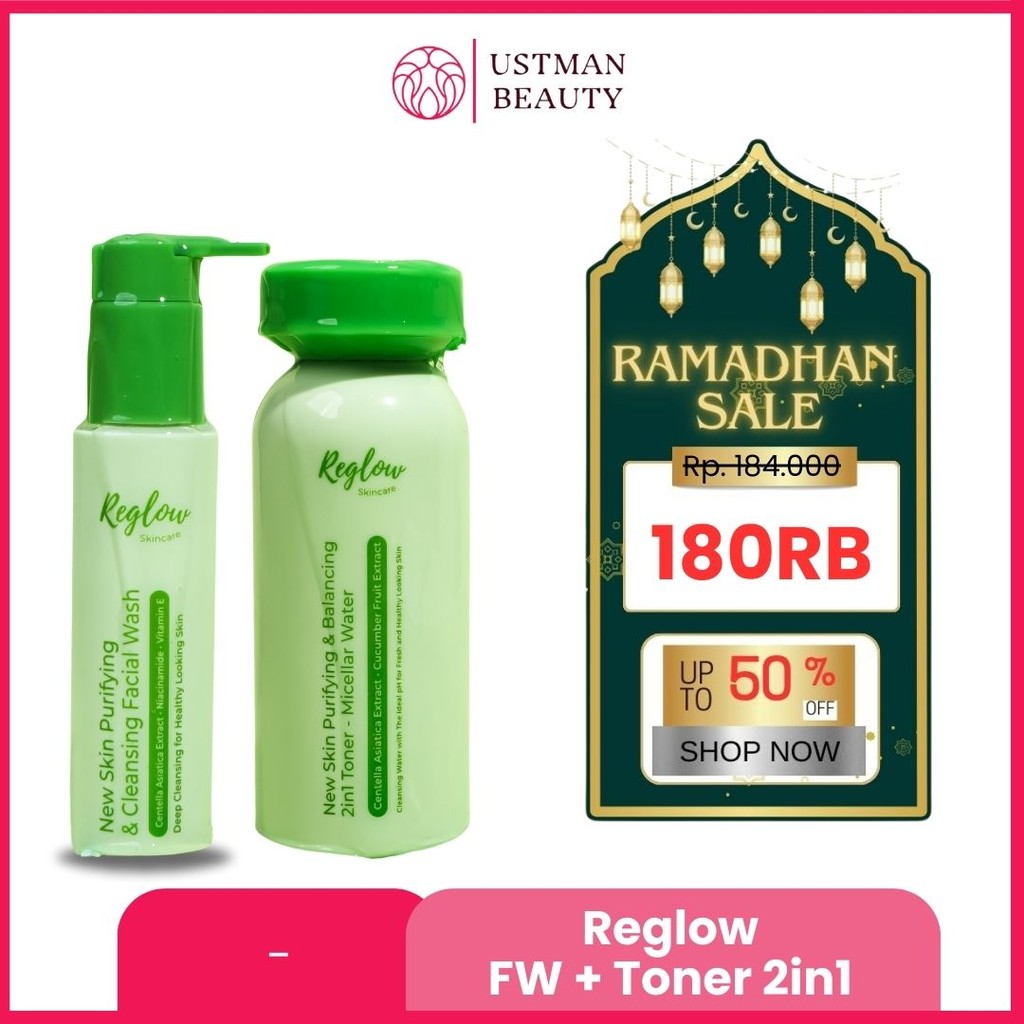 Reglow Skincare Original Shindy - 2In1 Toner Micellar Water & Facial Wash