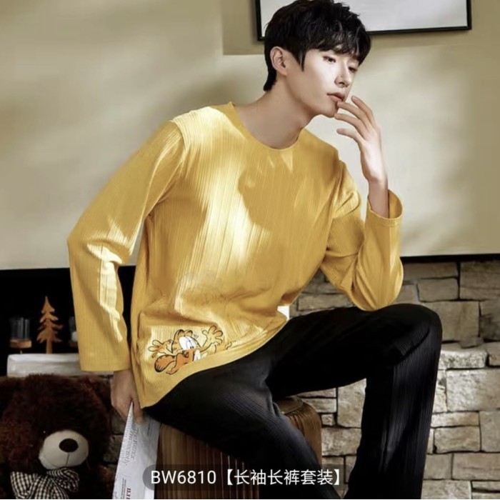 best -PIYAMA PRIA IMPORT BAJU TIDUR COWOK SPANDEX SET CELANA PANJANG SIZE - 1, L