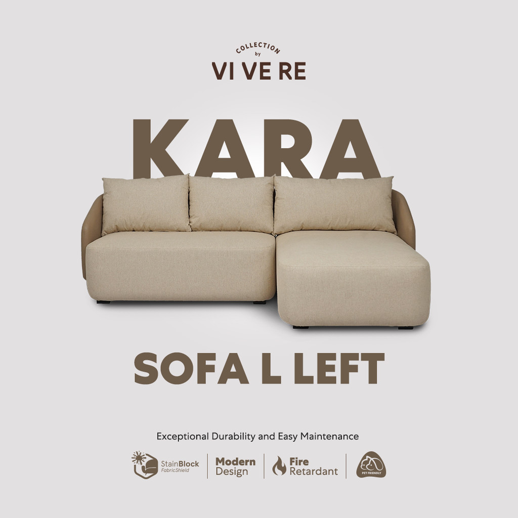 VIVERE Kara Sofa L Shape - Sofa Ruang Tamu