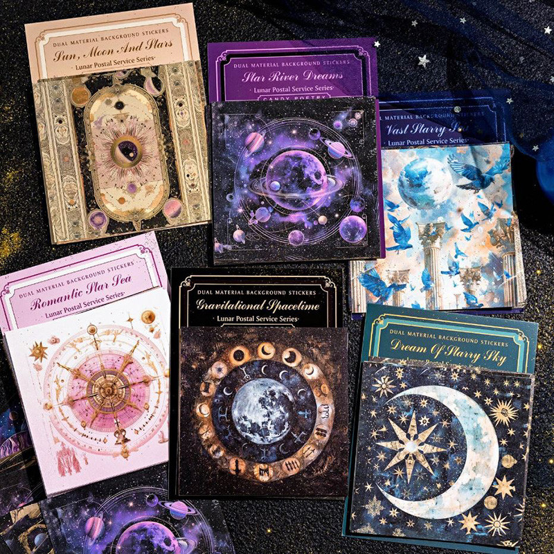 

10Pc/Pack Lunar Post Office Series DIY Stickers Scrapbooking Stick Label Diary Stationery Album Journal Sticker Kawaii School