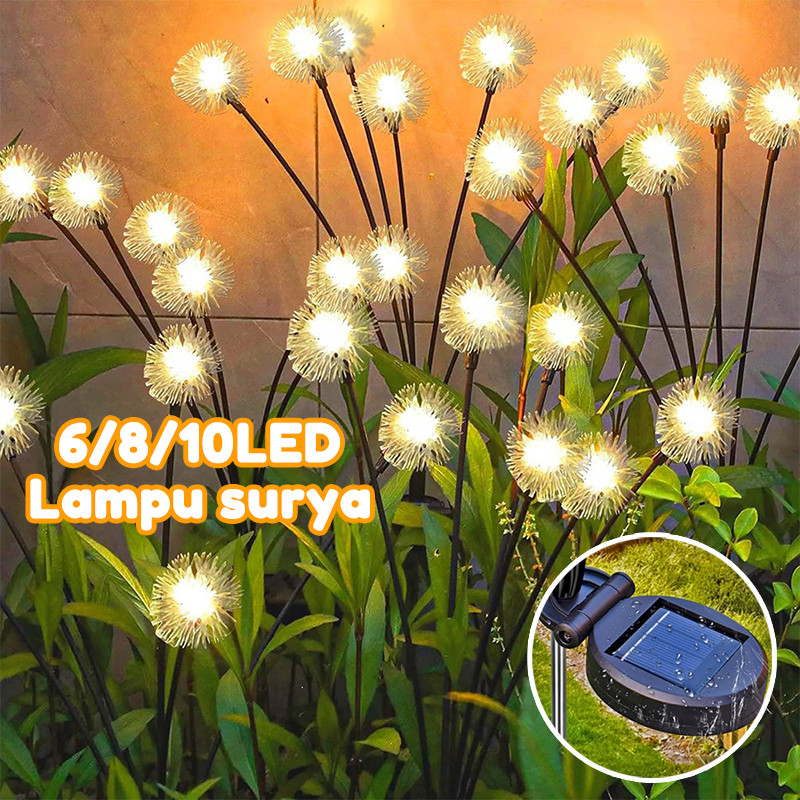 6/8/10LED Lampu taman surya / Lampu Dandelion / Lampu Surya Outdoor / Lampu Kupu-kupu