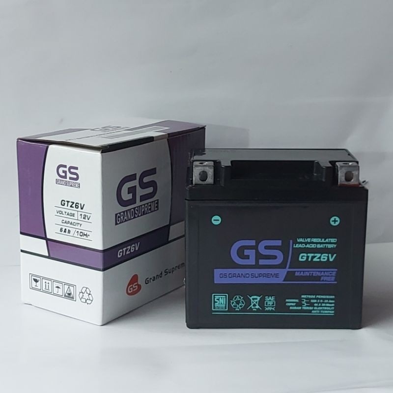 Aki GS Astra GTZ6V MF Aki Kering Motor Vario 125 Sonic 150 Pcx 150