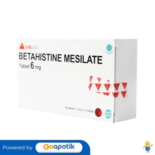Betahistine Mesilate Ogb Dexa Medica 6 Mg Box 100 Tablet / Vertigo