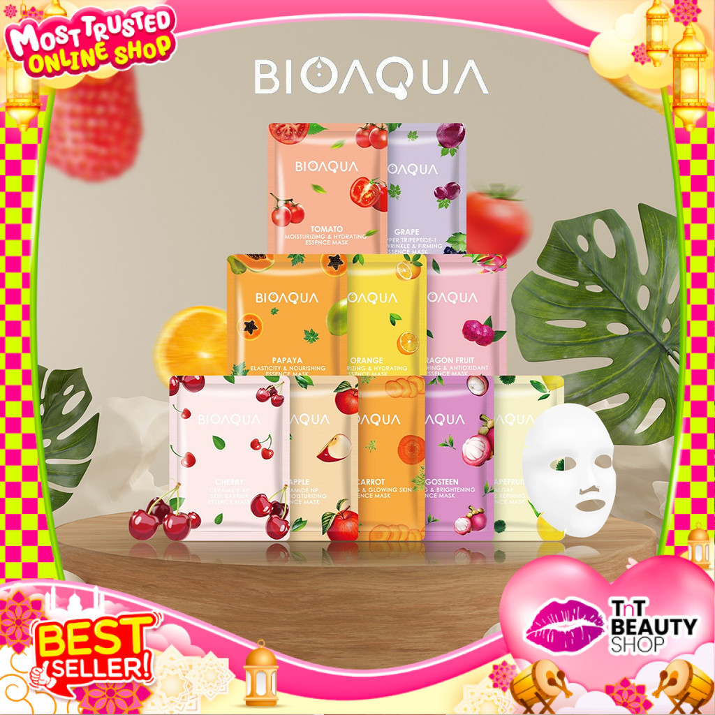 BIOAQUA Masker Sheet Mask Vegetables and Fruits Series | BPOM | TnT Beauty Shop