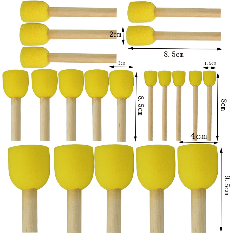 

4/20PCS/bag Ceramic Sponge Rod Set Water Absorbing Sculpture Bloom Pottery Tools DIY Crafts Hand Making Accessories