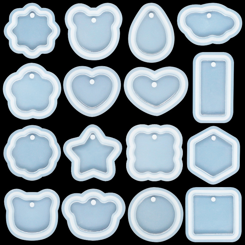 

Pendant Earring Silicone Resin Mold Epoxy Resin Jewelry Making Molds Heart DIY Charms Keychain Pendant Mould Creative Jewelry