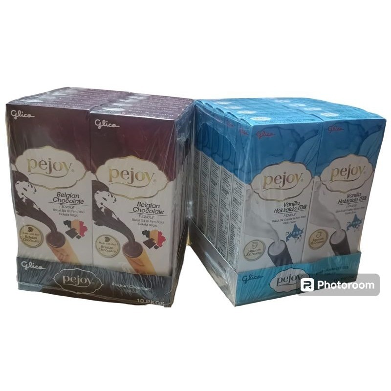 

PEJOY 16 gr isi 1 BOX ( 10 pack ) Belgian Cocholate / Vanilla Hokkaido pusat grosir termurah murah meriah