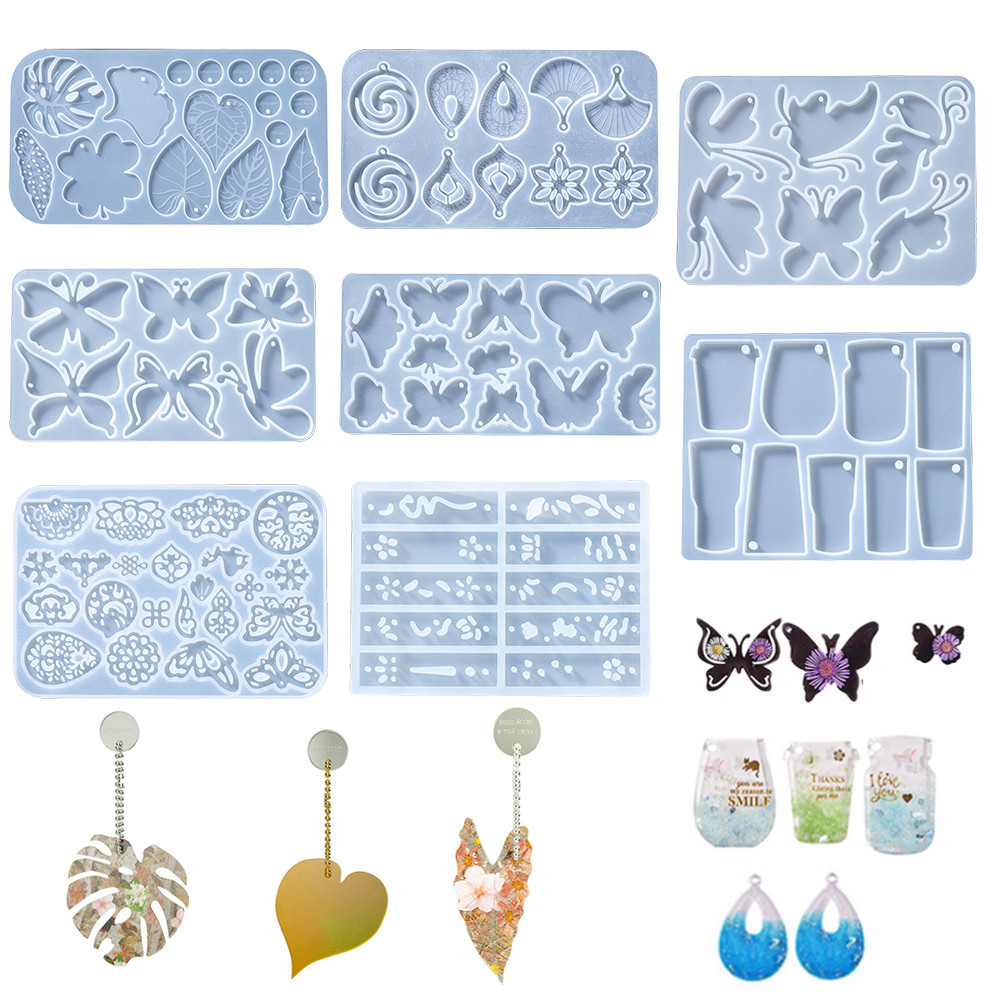 

Butterfly Earrings Pendant Silicone Mold Leaf Epoxy Resin Casting Mould for DIY Epoxy Resin Pendant Chrams Jewelry Crafts