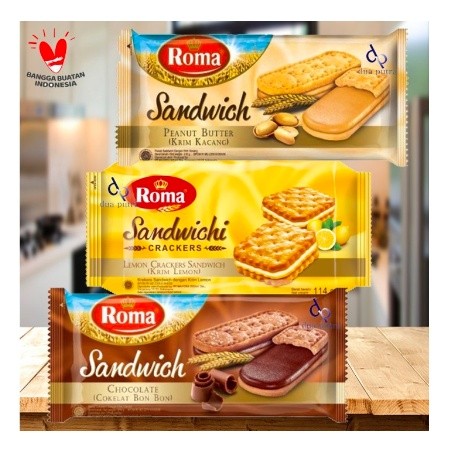 

pekanbaru / Roma Sandwich ( Peanut Butter & Chocolate ) 216gr