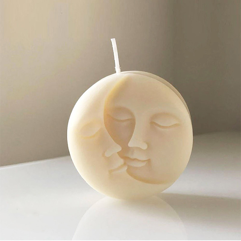 

Sun Moon Face Silicone Candle Mold for Handmade Jewelry Soap Molds Home Ambiance Sence Decor Craft Gifts Candle Making Supplies