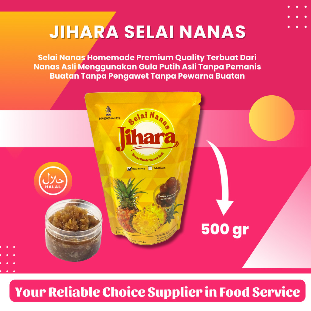 

Jihara Selai Nanas Nastar Premium 500 Gr Selai Nastar Nenas