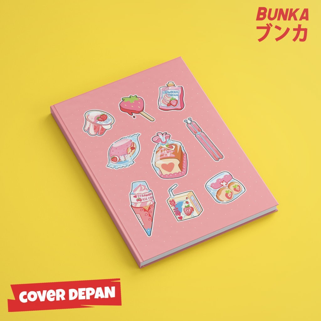

Notebook Cute Food Doodle D Hardcover A5 Buku Tulis Catatan Note Agenda Planner Jurnal