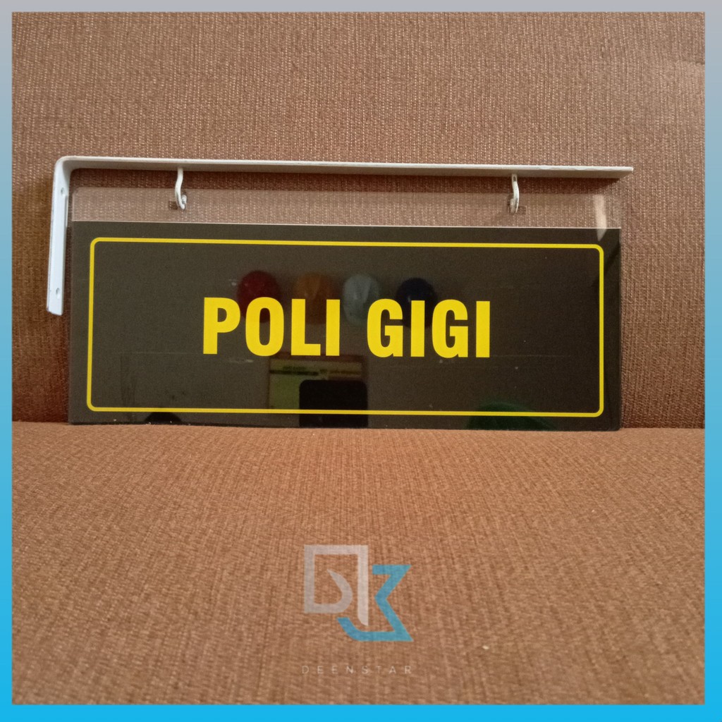 Akrilik gantung, Akrilik ruang poli gigi, Akrilik nama ruang, Akrilik nama ruangan