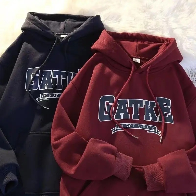 GATKE THE WORTH NOW SWEATER HOODIE UNISEX HOODIE KOREAN STYLE HOODIE FLEECE BIGSIZE