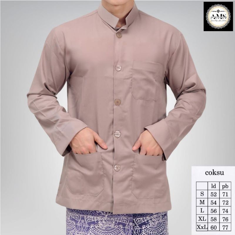 AR56G BAJU KOKO PRIA DEWASA LENGAN PANJANG BAJU KOKO HAIBAH MODEL AMMU SAKU SAMPING EXCLUSIVE KEMKO 