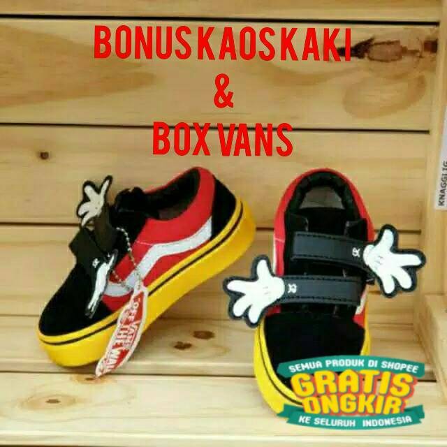 PROMO  SEPATU VANS ANAK LAKI LAKI DAN PEREMPUAN  RAFATAR DISNEY/ marun maroon merah bata maron