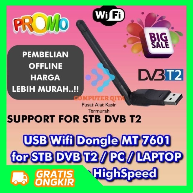 USB WIFI SET TOP BOX DONGLE ANTENA SINYAL INTERNET HOTSPOT STB MT7601 DVB T2 ADAPTER WIRELESS RECEIV