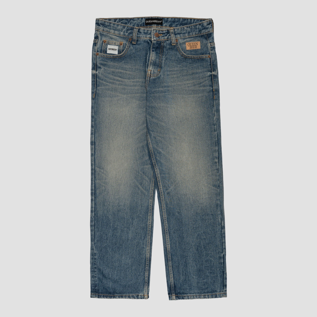 DISKON QUEENBEER - DENIM PANTS LYNSKEY BLUE WASHED