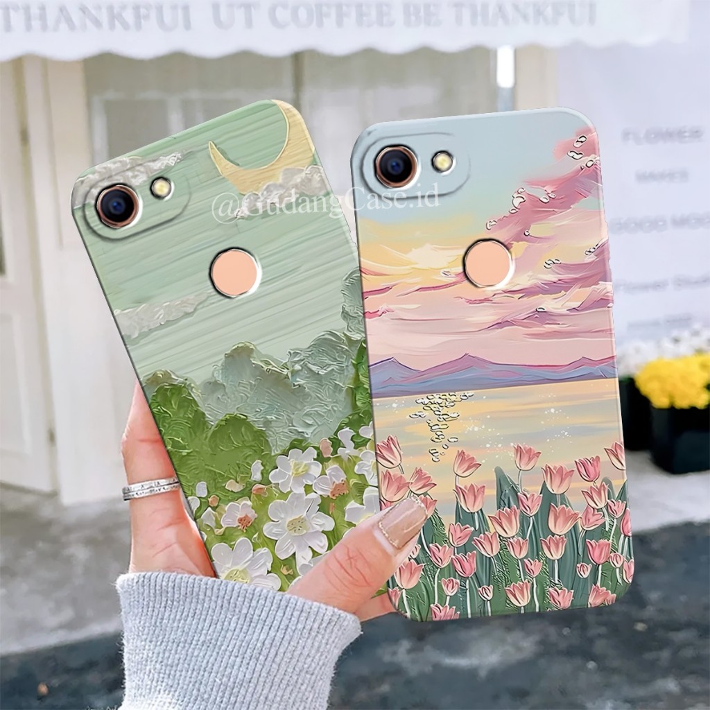 Case Hp Oppo F5 F5 Youth F7 F9 F9 Pro Realme 2 Realme 2 Pro Motif Bunga Lukis Tpu Lentur Pro Camera