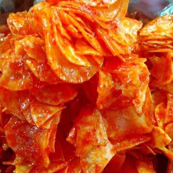 

PEROMO!! keripik singkong balado pedas gurih/keripik singkong balada
