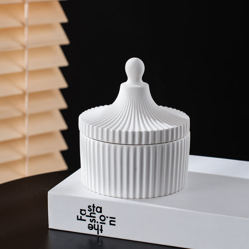 

Stripe Candle Cup Silicone Mold Creative DIY Concrete Storage Tank Mold Home Jewelry Box Mold Gypsum Cement Resin Tray Molds