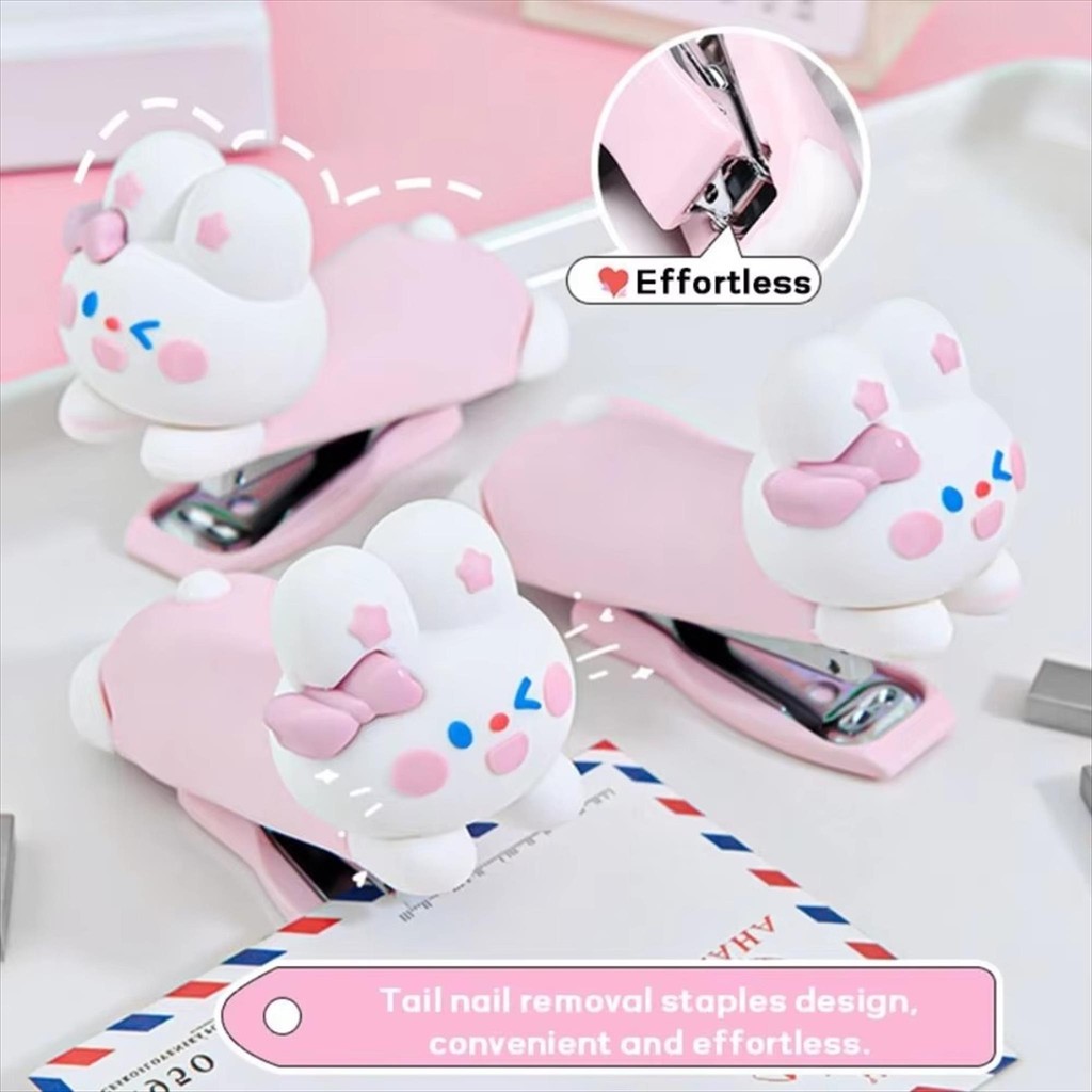 

NA Stapler Mini 3D Kelinci / Staples Karakter Animal / Hekter Jepretan Stepler
