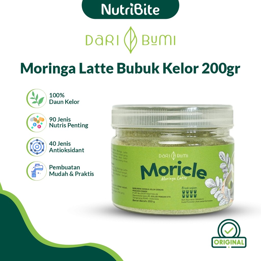 

Dari Bumi Moricle Bubuk Daun Kelor Moringa Latte Instant 200 Gram
