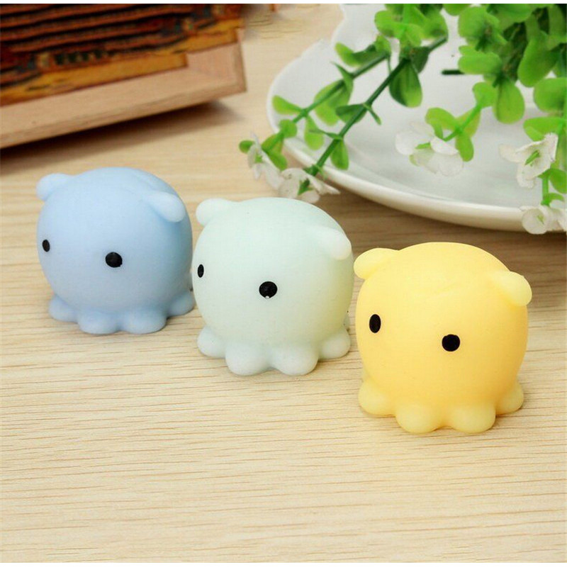 1Pcs New Cute Mochi Squishy Octopus Squeeze Healing Kid Toy Gift Stress Reliever Decor Stretch Japan