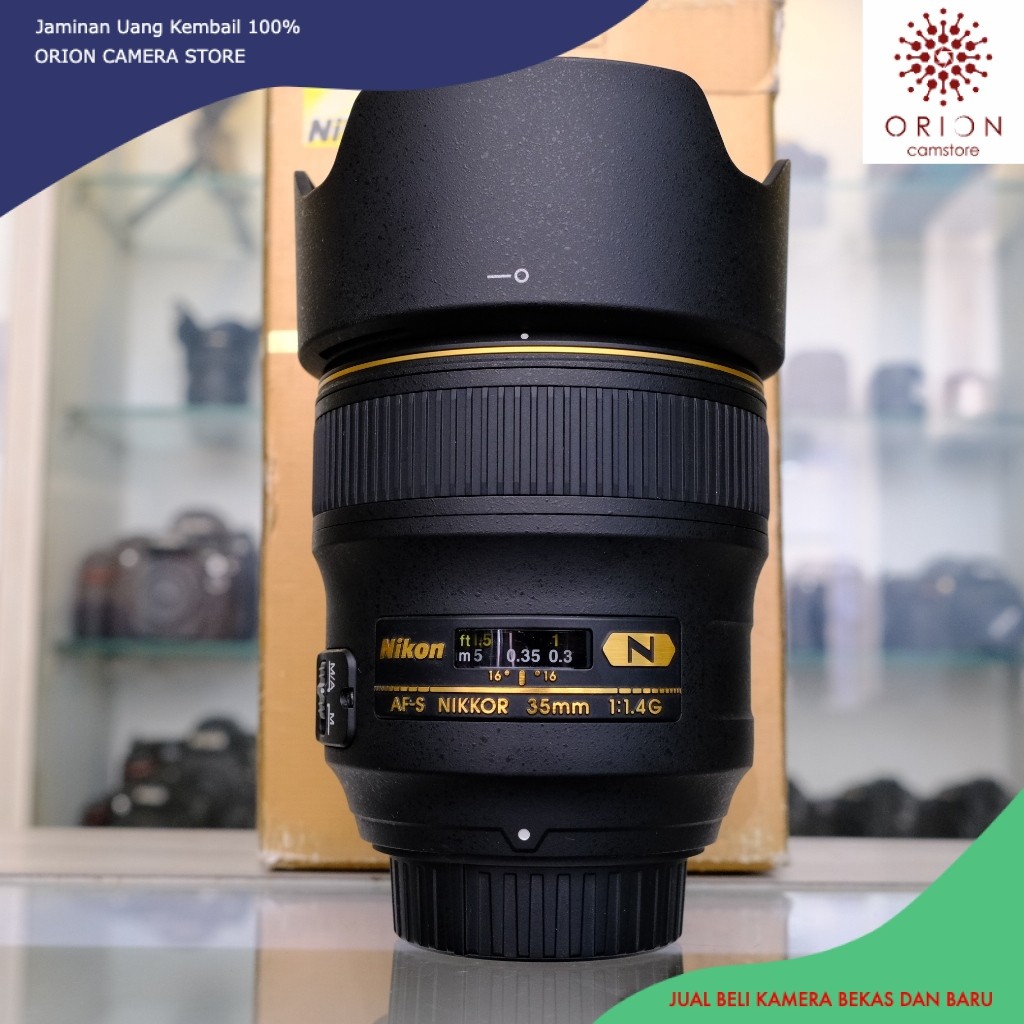 Lensa Fix Nikon af-S 35mm f1.4 G Nano Nikkor 35mm f1.4 nano fullset