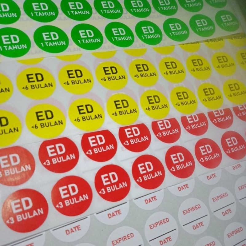 

Stiker Expired Date Stiker EXpired Date Blank ukuran diameter 2cm