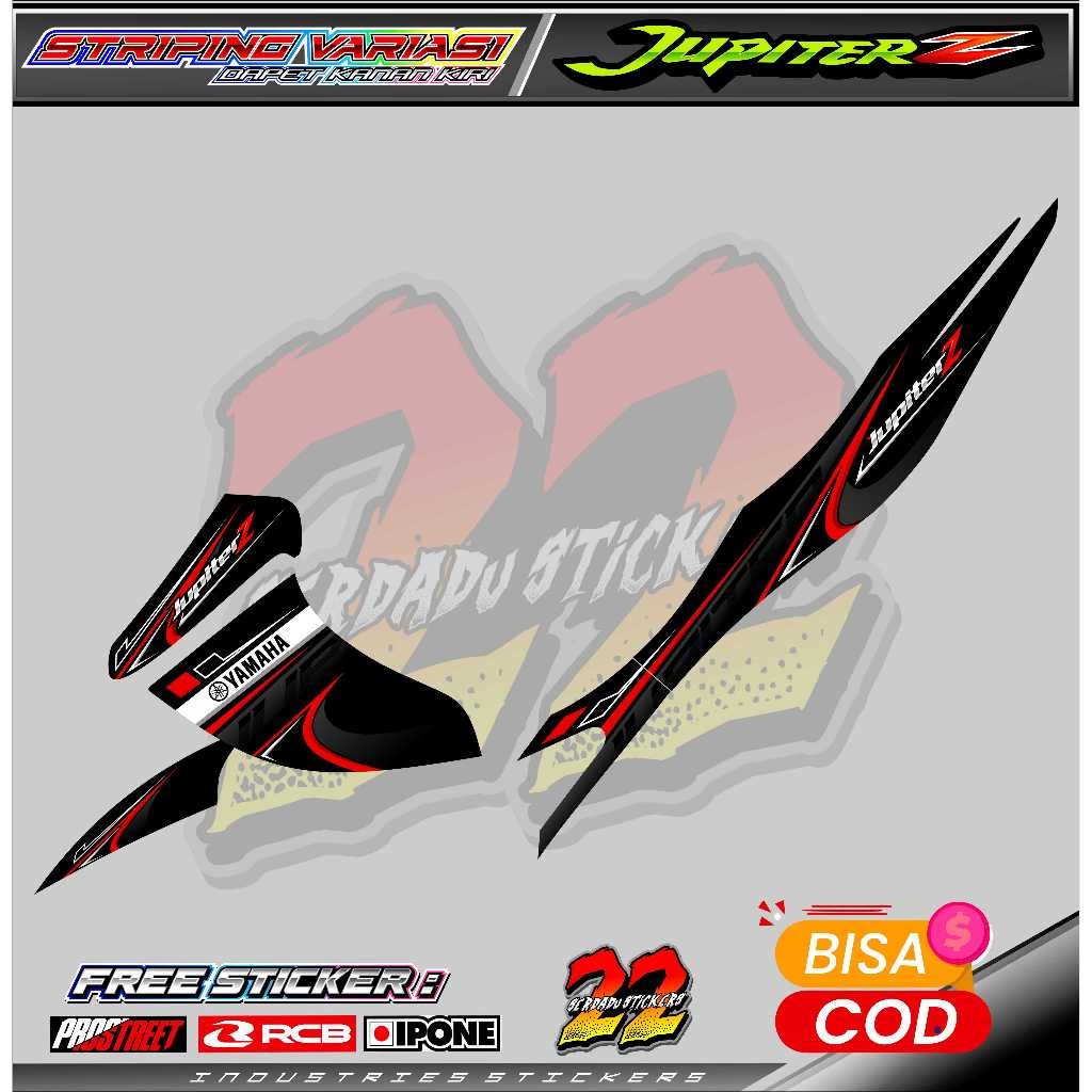 STRIPING VARIASI YAMAHA JUPITER Z BURHAN / STICKER LIST VARIASI MOTOR JUPITER Z BURHAN