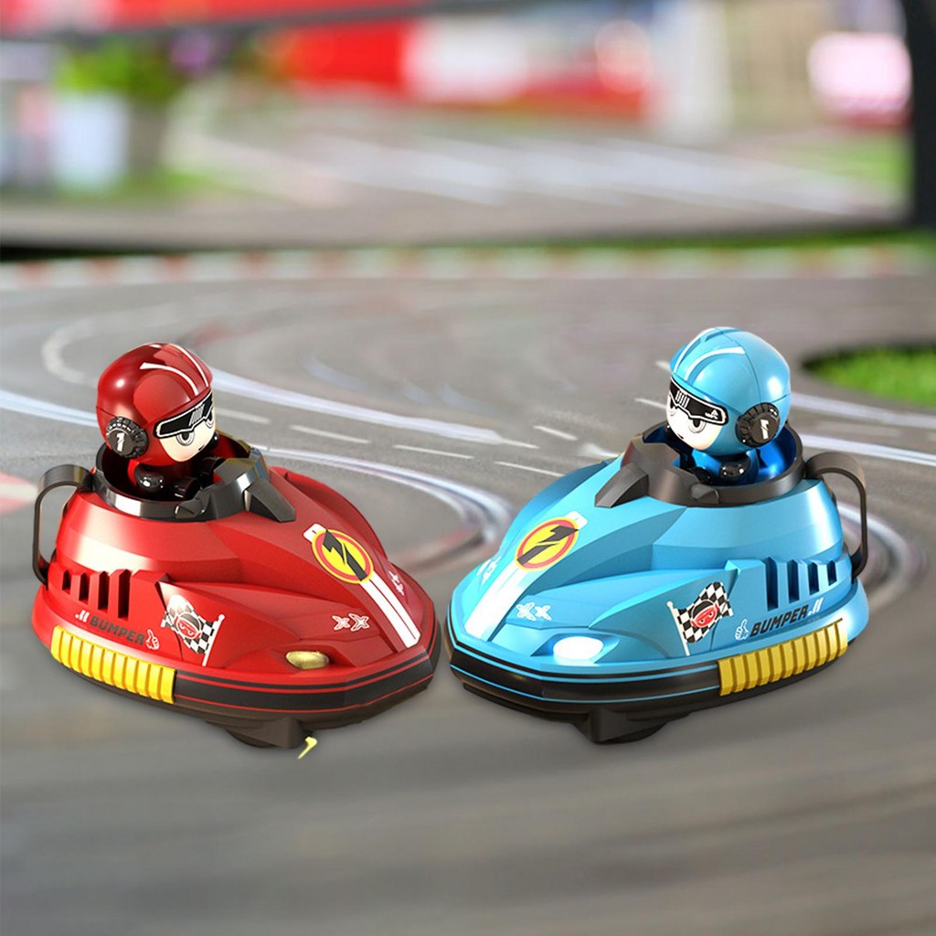 2 Players Sturdy Crash into Opponents RC Ejecting Bumper Car RC Cartoon Car Toys Valentine's Day New