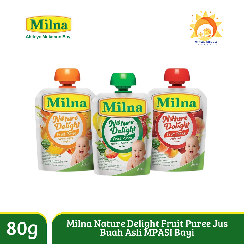 MILNA Nature Delight Fruit Puree 80 gram MPASI