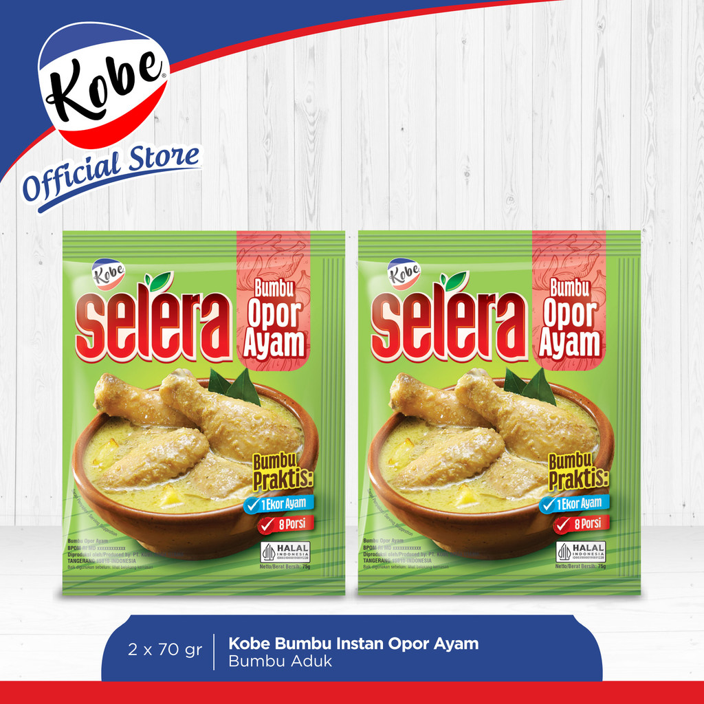 

Kobe Selera Bumbu Instan Opor Ayam 75gr x 2pcs