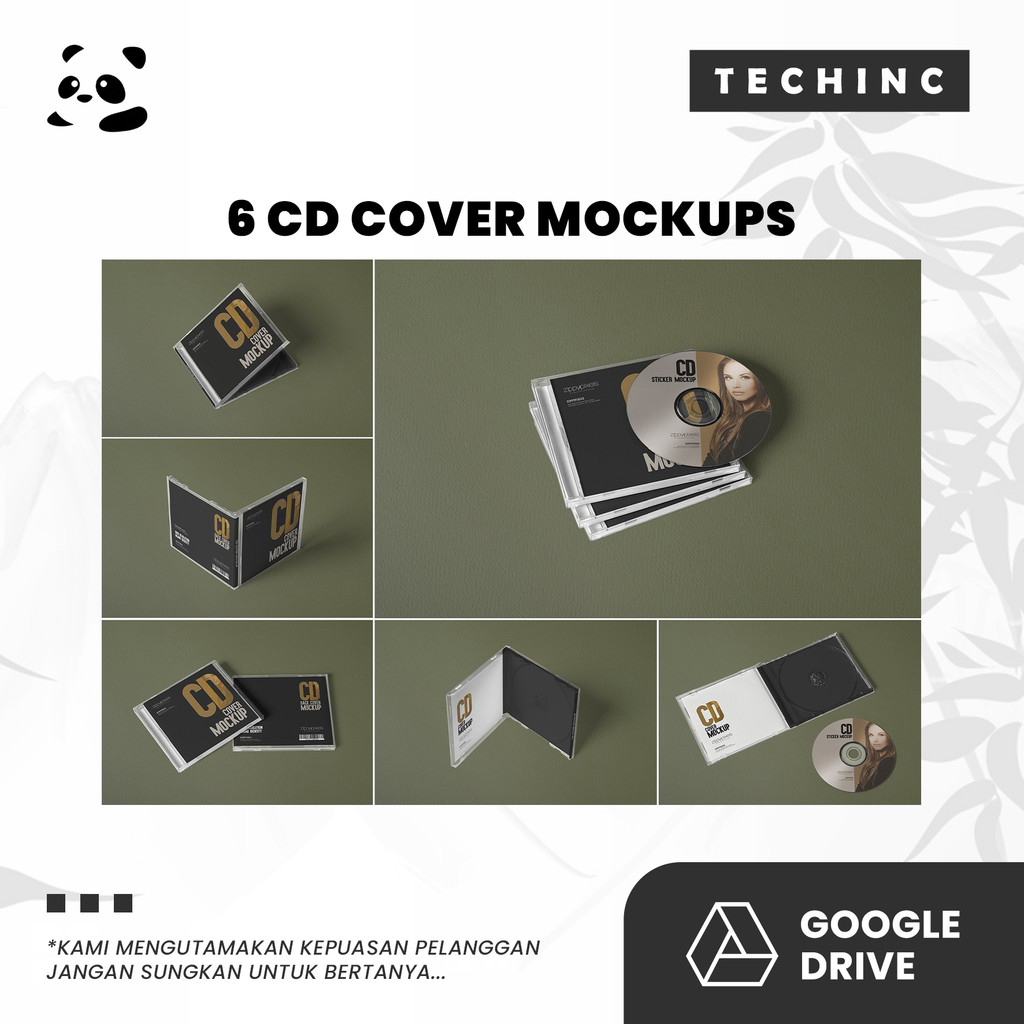 6 CD COVER MOCKUPS  | PHOTOSHOP
