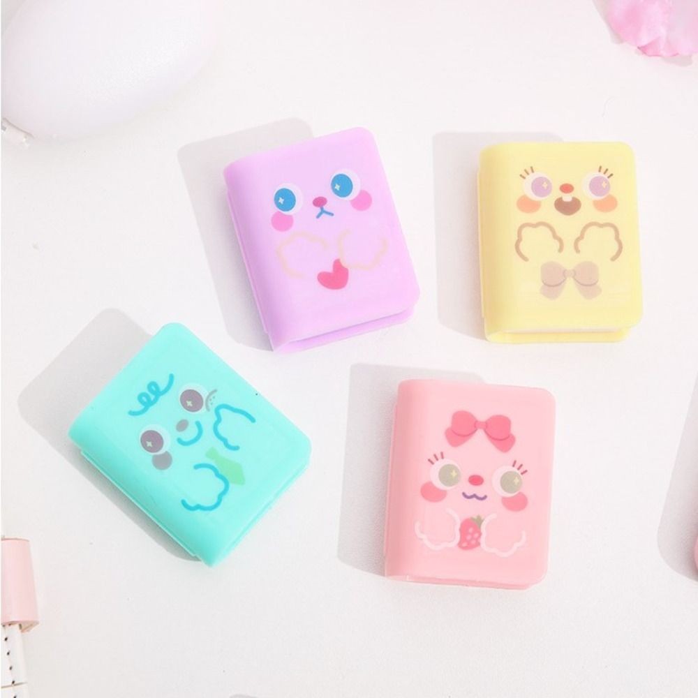 

Book Shape Pencil Eraser Sharpener Set Less Rubber Debris Handwriting Pencil Wiping Eraser Writing Drawing Sketching