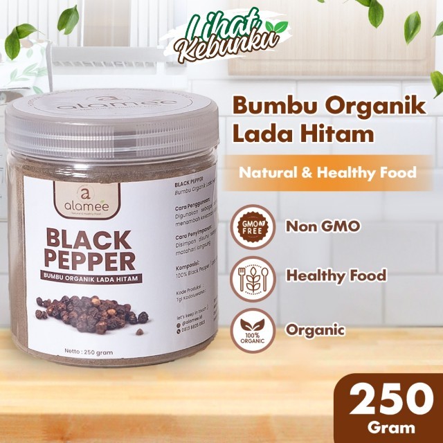

ALAMEE Black Pepper Powder Bubuk Lada Hitam Bumbu Dapur Instan Blackpepper 300 Gram LIHAT KEBUNKU